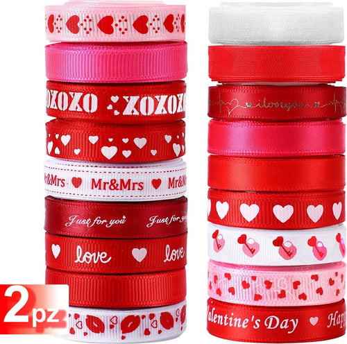 Nastro San Valentino Ass. 1x270 Cm 2 Pezzi Matrimonio Anniversario Decorazioni Regalo Casa e cucina/Hobby creativi/Cucito/Rifiniture e abbellimenti/Nastri Trade Shop italia - Napoli, Commerciovirtuoso.it