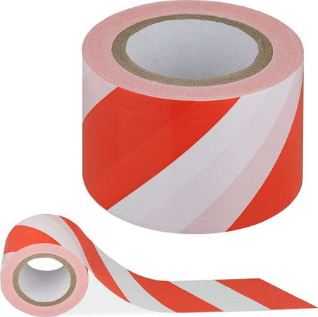 Nastro-Segnaletico-Antistrappo-Sicurezza-Cantiere-Pericolo-Bianco-Rosso-50mmx18m