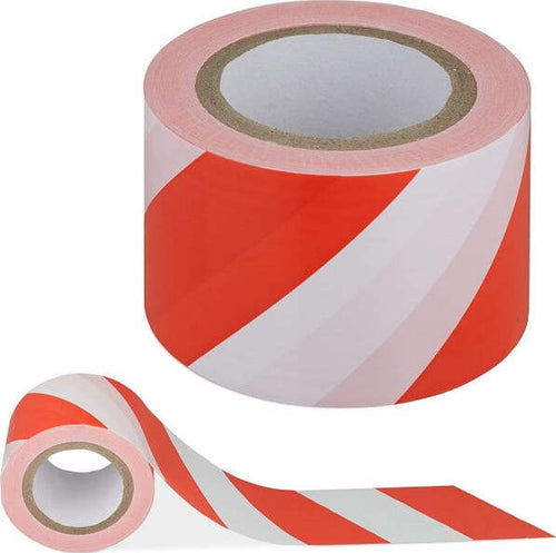 Nastro-Segnaletico-Antistrappo-Sicurezza-Cantiere-Pericolo-Bianco-Rosso-50mmx18m