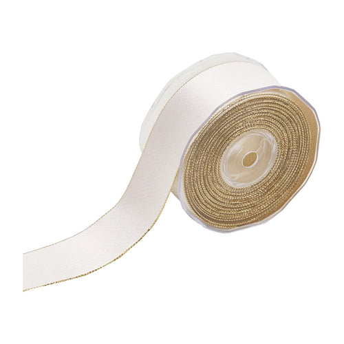 Nastro Classico bicolor retro oro per decorazioni e confezioni natalizie 10 mt