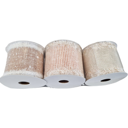 Nastro in tessuto Oro con Glitter 50 mm x 3 mt per confezioni natalizie