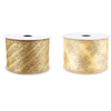 Nastro decorativo Tinsel oro per confezioni natalizie h 63 mm x 4 mt
