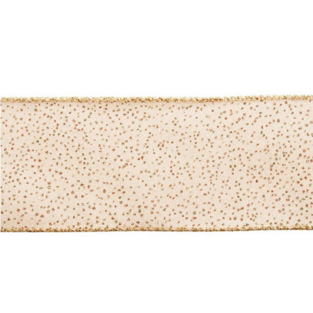 Nastro decorativo "Blonde"  per confezioni natalizie h 63 mm x 4 mt