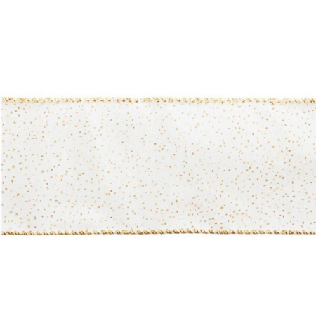 Nastro decorativo "Blonde"  per confezioni natalizie h 63 mm x 4 mt