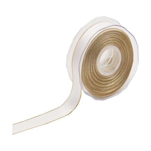 Nastro Classico bicolor retro oro per decorazioni e confezioni natalizie 10 mt