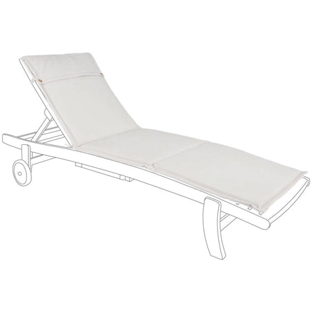 Cuscino per lettino e sdraio da esterno, sfoderabile ed idrorepellente, 190 x 62 cm
