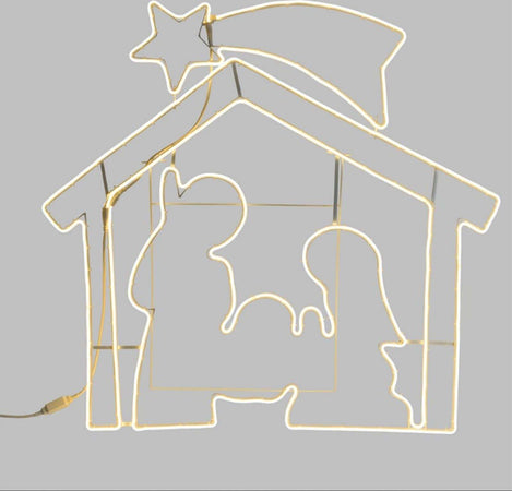 Natività a led bifacciale decorazione natalizia effetto neon da esterno h 115 cm Casa e cucina/Decorazioni per interni/Addobbi e decorazioni per ricorrenze/Decorazioni natalizie/Luci natalizie/Catene luminose per esterni MagiediNatale.it - Altamura, Commerciovirtuoso.it