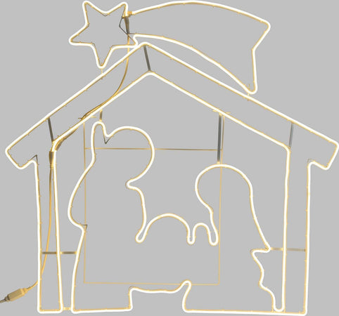 Natività a led bifacciale decorazione natalizia effetto neon da esterno h 115 cm Casa e cucina/Decorazioni per interni/Addobbi e decorazioni per ricorrenze/Decorazioni natalizie/Luci natalizie/Catene luminose per esterni MagiediNatale.it - Altamura, Commerciovirtuoso.it