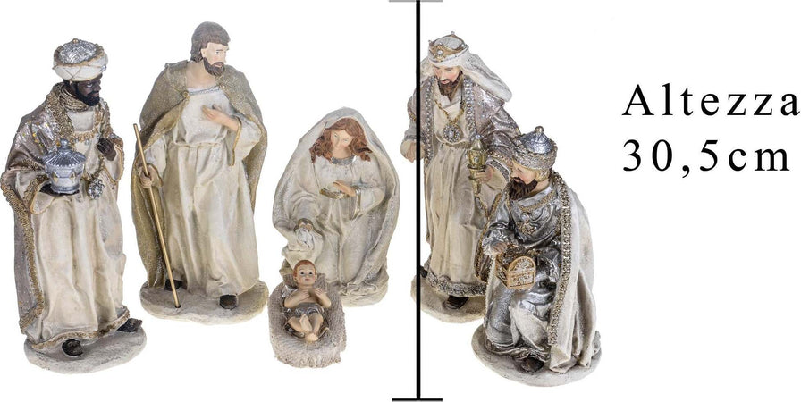 Natività completa con re magi h 30 cm presepe in poli-resina 6 soggetti Casa e cucina/Decorazioni per interni/Addobbi e decorazioni per ricorrenze/Decorazioni natalizie/Presepi/Statuine e fondali per il presepe MagiediNatale.it - Altamura, Commerciovirtuoso.it