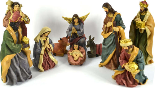 Natività completa con re magi presepe in poliresina 10 soggetti h 25 cm Casa e cucina/Decorazioni per interni/Addobbi e decorazioni per ricorrenze/Decorazioni natalizie/Presepi/Statuine e fondali per il presepe MagiediNatale.it - Altamura, Commerciovirtuoso.it