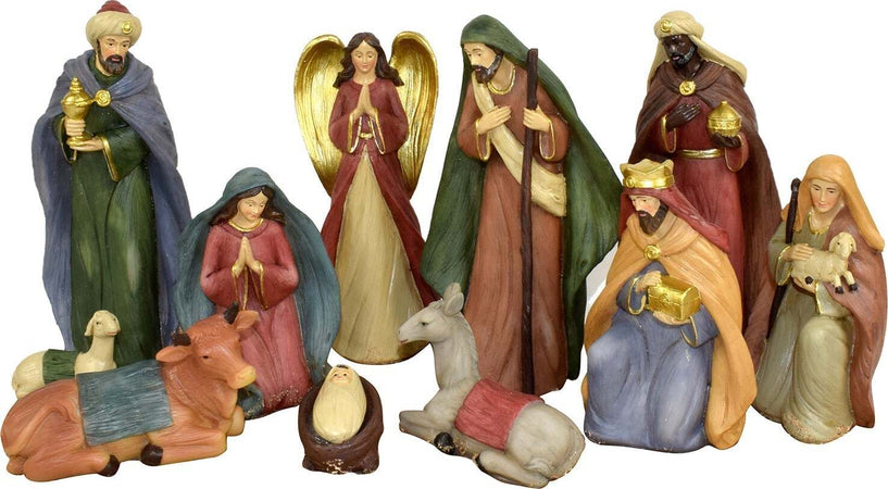 Natività completa con re magi presepe in poliresina 11 soggetti h 24 cm Casa e cucina/Decorazioni per interni/Addobbi e decorazioni per ricorrenze/Decorazioni natalizie/Presepi/Statuine e fondali per il presepe MagiediNatale.it - Altamura, Commerciovirtuoso.it