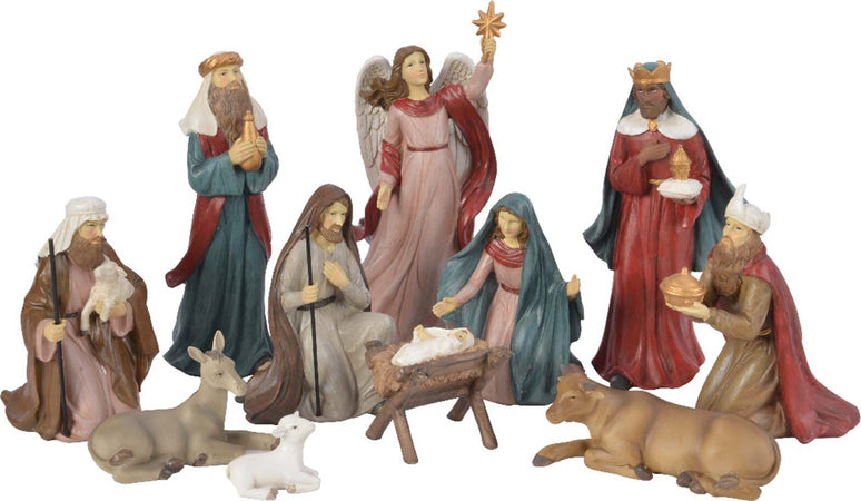 Natività completa con re magi presepe in poliresina 11 soggetti h 26 cm Casa e cucina/Decorazioni per interni/Addobbi e decorazioni per ricorrenze/Decorazioni natalizie/Presepi/Statuine e fondali per il presepe MagiediNatale.it - Altamura, Commerciovirtuoso.it