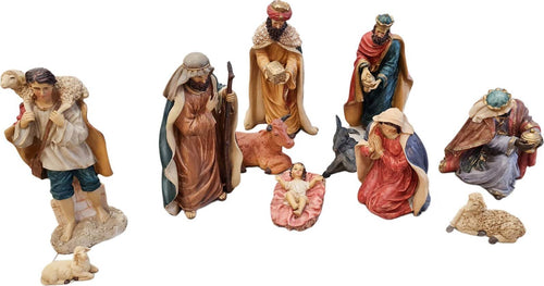 Natività completa con re magi presepe in poliresina 11 soggetti h 29 cm Casa e cucina/Decorazioni per interni/Addobbi e decorazioni per ricorrenze/Decorazioni natalizie/Presepi/Statuine e fondali per il presepe MagiediNatale.it - Altamura, Commerciovirtuoso.it