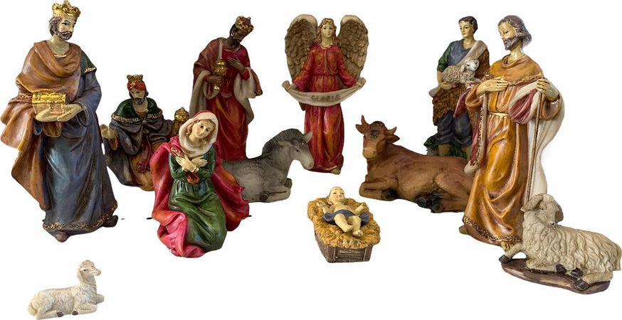 Natività completa con re magi presepe in poliresina 12 soggetti h 21 cm Casa e cucina/Decorazioni per interni/Addobbi e decorazioni per ricorrenze/Decorazioni natalizie/Presepi/Statuine e fondali per il presepe MagiediNatale.it - Altamura, Commerciovirtuoso.it