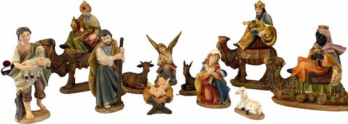 Natività completa con re magi su cammelli in poliresina 11 soggetti Casa e cucina/Decorazioni per interni/Addobbi e decorazioni per ricorrenze/Decorazioni natalizie/Presepi/Statuine e fondali per il presepe MagiediNatale.it - Altamura, Commerciovirtuoso.it