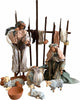 Natività completa di fondale h 45 cm statue per presepe con vestiti in tessuto Verde e Marrone Casa e cucina/Decorazioni per interni/Addobbi e decorazioni per ricorrenze/Decorazioni natalizie/Presepi/Statuine e fondali per il presepe MagiediNatale.it - Altamura, Commerciovirtuoso.it