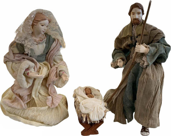 Natività completa h 35 cm statue per presepe con vestiti in tessuto Verde e Marrone Casa e cucina/Decorazioni per interni/Addobbi e decorazioni per ricorrenze/Decorazioni natalizie/Presepi/Statuine e fondali per il presepe MagiediNatale.it - Altamura, Commerciovirtuoso.it