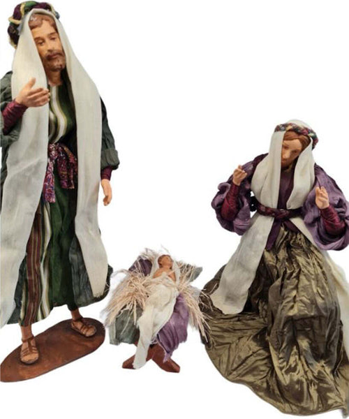 Natività completa  h 43 cm statue per presepe vestiti in tessuto Casa e cucina/Decorazioni per interni/Addobbi e decorazioni per ricorrenze/Decorazioni natalizie/Presepi/Statuine e fondali per il presepe MagiediNatale.it - Altamura, Commerciovirtuoso.it