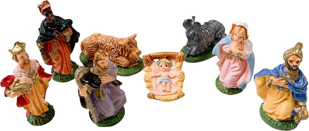Natività completa per presepe natalizio con re magi, 8 pezzi h 4 cm Casa e cucina/Decorazioni per interni/Addobbi e decorazioni per ricorrenze/Decorazioni natalizie/Presepi/Statuine e fondali per il presepe MagiediNatale.it - Altamura, Commerciovirtuoso.it