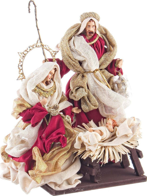Natività con vestiti in tessuto Bordeaux statue per presepe Casa e cucina/Decorazioni per interni/Addobbi e decorazioni per ricorrenze/Decorazioni natalizie/Presepi/Statuine e fondali per il presepe MagiediNatale.it - Altamura, Commerciovirtuoso.it