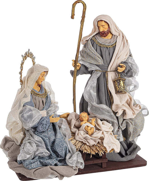 Natività con vestiti in tessuto Celeste Azzurro statue per presepe Casa e cucina/Decorazioni per interni/Addobbi e decorazioni per ricorrenze/Decorazioni natalizie/Presepi/Statuine e fondali per il presepe MagiediNatale.it - Altamura, Commerciovirtuoso.it