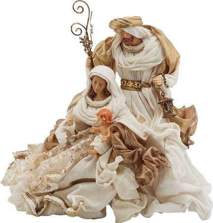 Natività con vestiti in tessuto Oro e Bianco per presepe Natalizio h 36 cm Casa e cucina/Decorazioni per interni/Addobbi e decorazioni per ricorrenze/Decorazioni natalizie/Presepi/Statuine e fondali per il presepe MagiediNatale.it - Altamura, Commerciovirtuoso.it