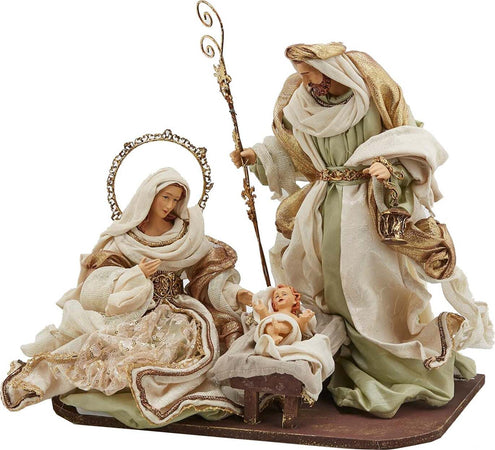 Natività con vestiti in tessuto Verde e Bianco per presepe Natalizio h 36 cm Casa e cucina/Decorazioni per interni/Addobbi e decorazioni per ricorrenze/Decorazioni natalizie/Presepi/Statuine e fondali per il presepe MagiediNatale.it - Altamura, Commerciovirtuoso.it