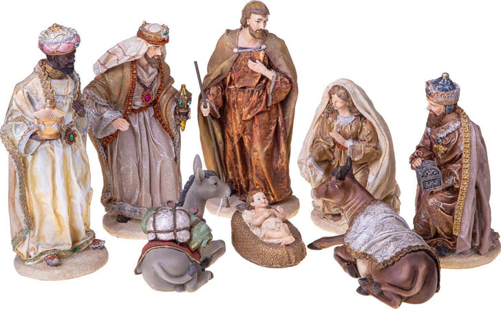 Natività in resina con 8 statue per presepe da 30,5 cm decorazione tradizionale Casa e cucina/Decorazioni per interni/Addobbi e decorazioni per ricorrenze/Decorazioni natalizie/Presepi/Statuine e fondali per il presepe MagiediNatale.it - Altamura, Commerciovirtuoso.it