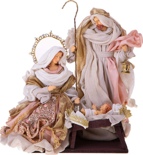 Natività in Tessuto Rosa e Oro per presepe Natalizio h 36 cm Casa e cucina/Decorazioni per interni/Addobbi e decorazioni per ricorrenze/Decorazioni natalizie/Presepi/Statuine e fondali per il presepe MagiediNatale.it - Altamura, Commerciovirtuoso.it