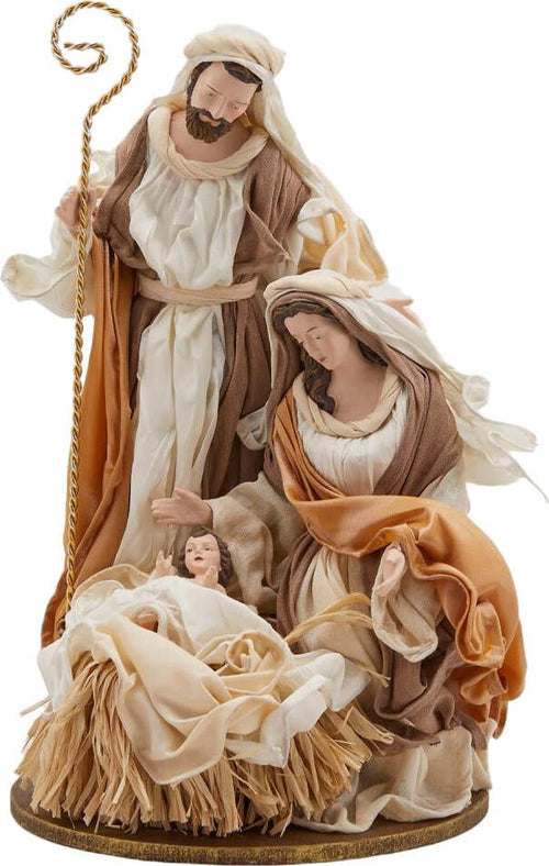 Natività monoblocco con vestiti in tessuto e paglia color Champagne, statue da 35 cm Casa e cucina/Decorazioni per interni/Addobbi e decorazioni per ricorrenze/Decorazioni natalizie/Presepi/Statuine e fondali per il presepe MagiediNatale.it - Altamura, Commerciovirtuoso.it
