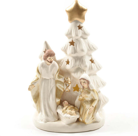 Natività Portacandela in ceramica per presepe arredamento natalizio Casa e cucina/Decorazioni per interni/Addobbi e decorazioni per ricorrenze/Decorazioni natalizie/Presepi/Statuine e fondali per il presepe MagiediNatale.it - Altamura, Commerciovirtuoso.it