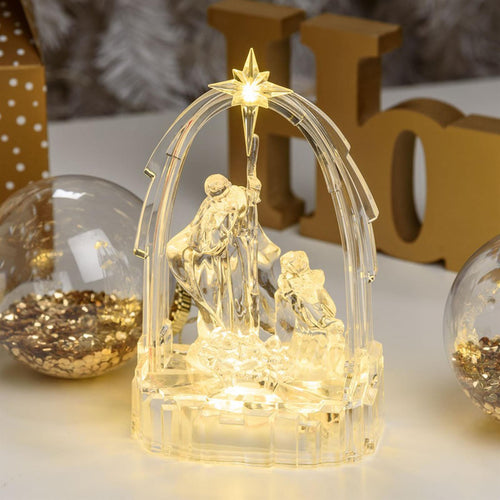 Natività presepe a led in acrilico trasparente decorazione natalizia luce calda Casa e cucina/Decorazioni per interni/Addobbi e decorazioni per ricorrenze/Decorazioni natalizie/Presepi/Statuine e fondali per il presepe MagiediNatale.it - Altamura, Commerciovirtuoso.it
