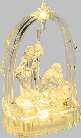 Natività presepe a led in acrilico trasparente decorazione natalizia luce calda Casa e cucina/Decorazioni per interni/Addobbi e decorazioni per ricorrenze/Decorazioni natalizie/Presepi/Statuine e fondali per il presepe MagiediNatale.it - Altamura, Commerciovirtuoso.it