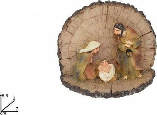 Nativit? Presepe In Resina Capanna Tronco 5.5cm Decoro Natale Natalizi 7x5.5x3cm Casa e cucina/Decorazioni per interni/Addobbi e decorazioni per ricorrenze/Decorazioni natalizie/Presepi/Statuine e fondali per il presepe Trade Shop italia - Napoli, Commerciovirtuoso.it
