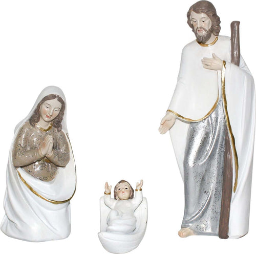 Natività Stilizzata per presepe in poliresina Bianco e Argento h 20 cm Casa e cucina/Decorazioni per interni/Addobbi e decorazioni per ricorrenze/Decorazioni natalizie/Presepi/Statuine e fondali per il presepe MagiediNatale.it - Altamura, Commerciovirtuoso.it
