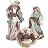Natività completa per presepe in tessuto set da 3 statue decorazione natalizia h 36 cm