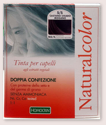 Natural Color Castano Chiaro Mogano - Tintura Per Capelli Agli Estratti Vegetali - Doppia Confezione