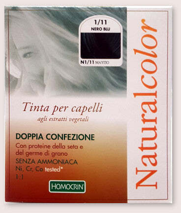 Natural Color Nero Blu - Tintura Per Capelli Agli Estratti Vegetali - Doppia Confezione