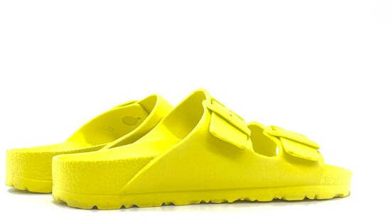NATURAL WORLS Ciabatta Due Fibbie Gomma Giallo