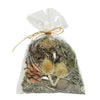 Sacco con fiori secchi decorazione natalizia per presepe da 20 cm