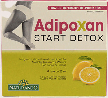 Naturando - Adipoxan Start Detox Integratore Alimentare 6 Fiale per Drenaggio Liquidi