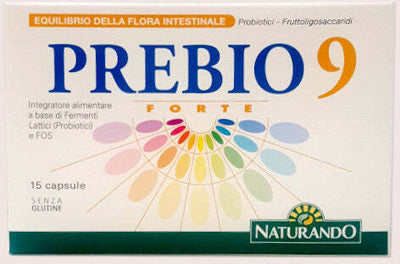 Naturando - Prebio9 Integratore Alimentare per Favorire L’equilibrio Della Flora Intestinale 15 Capsule