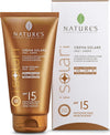 NATURE'S-I-Solari-Crema-Solare-Viso-e-Corpo-SPF-15,-Crema-idratante-corpo-con-protezione-solare,-Gel-idratante-corpo-resistente-all'acqua,-Anti-sabbia,-150-ml