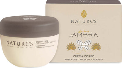 Nature's-Zucchero-D'Ambra-Crema-Per-Il-Corpo-150-ml-Ambra-E-Nettare-di-Zucchero-Bio