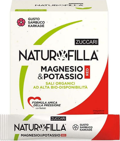 NATUROFILLA-MAGNESIO-&-POTASSIO-RED-GUSTO-SAMBUCO-KARKADE'-28-STICK-PACK