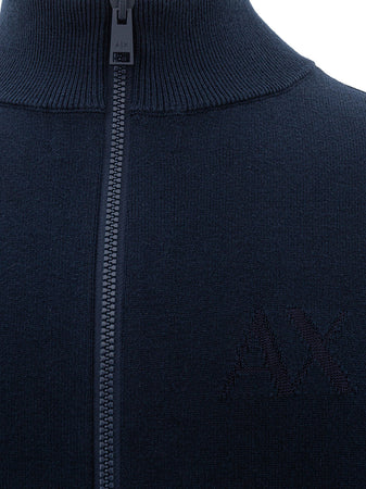 Armani Exchange Maglioncino in Cotone con zip da uomo