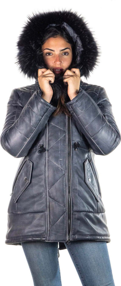 Nebraska---Piumino-Donna-Blu-in-vera-pelle