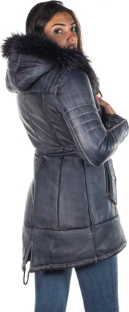 Nebraska---Piumino-Donna-Blu-in-vera-pelle