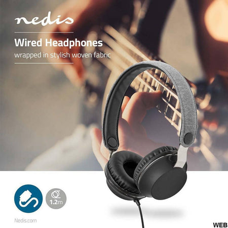 Nedis Cuffie Maxi Cuffie Sovrauricolari Con Filo On-Ear 3.5mm Fshp100gy
