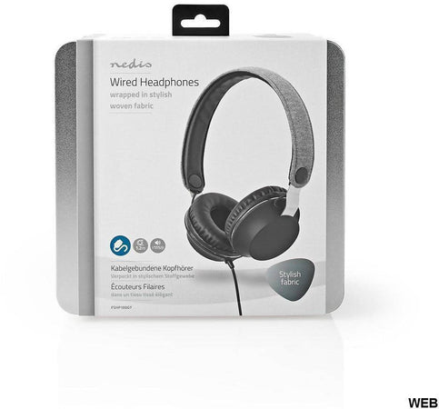 Nedis Cuffie Maxi Cuffie Sovrauricolari Con Filo On-Ear 3.5mm Fshp100gy